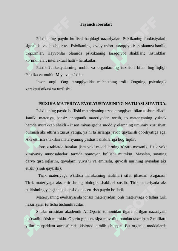 PSIXIKA HAQIDA TUSHUNCHA 2