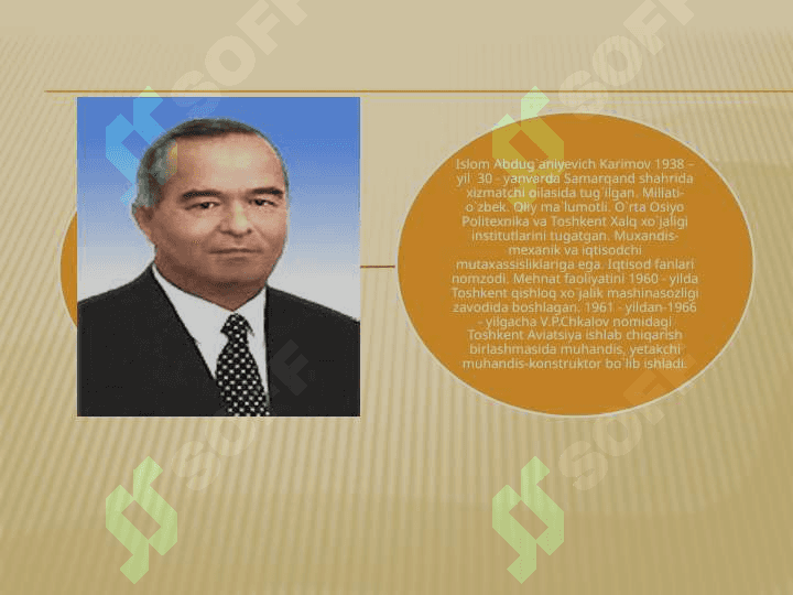 : ISLOM KARIMOV-O'ZBEKISTON RESPUBLIKASI PREZIDENTI 2