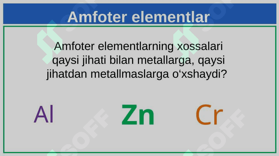 Kimyoviy elementlarning dastlabki toifalanishi 7