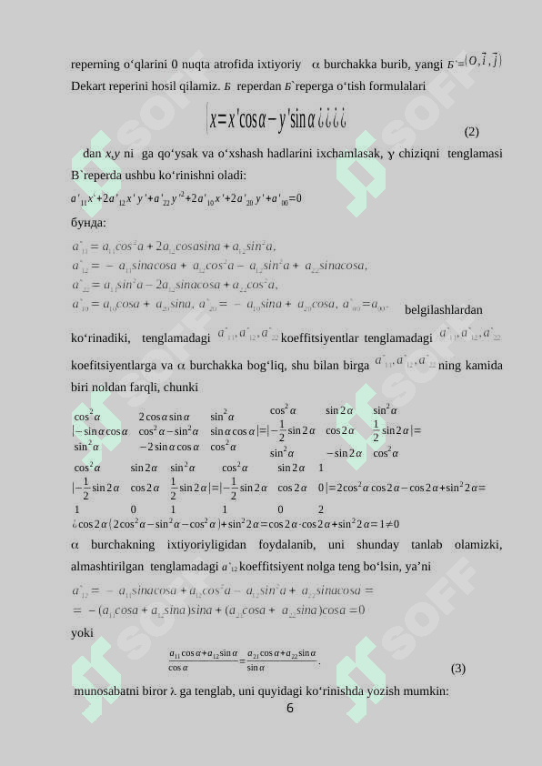 “Ikkinchi tartibli chiziqlarning tenglamasiga ko‘ra yasash” 6