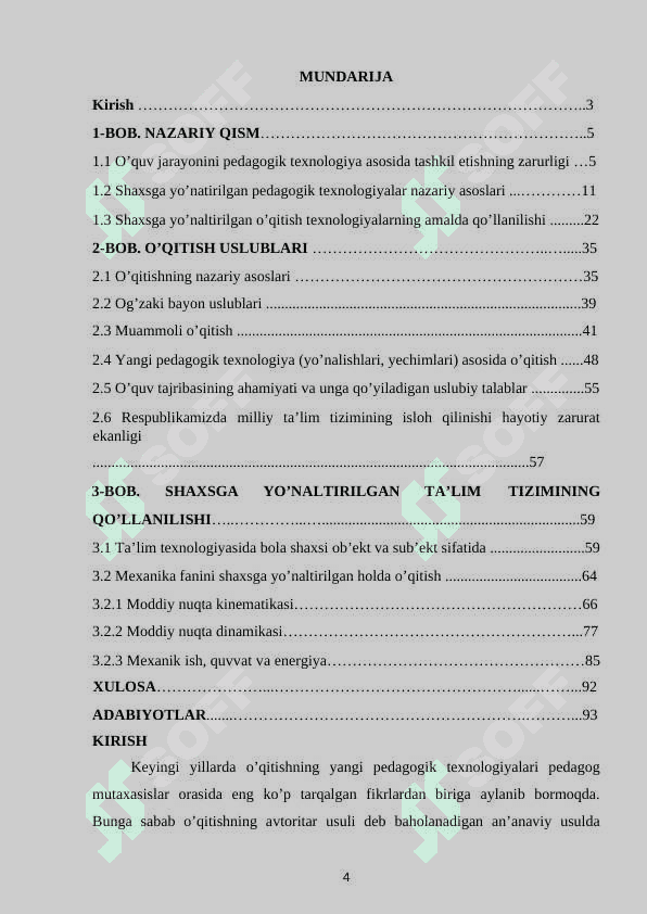 Shaxsga yo’naltirilgan pedagogik texnologiyalarda mexanika fanini akademik litseylarda o’qitish uslubiyati 2