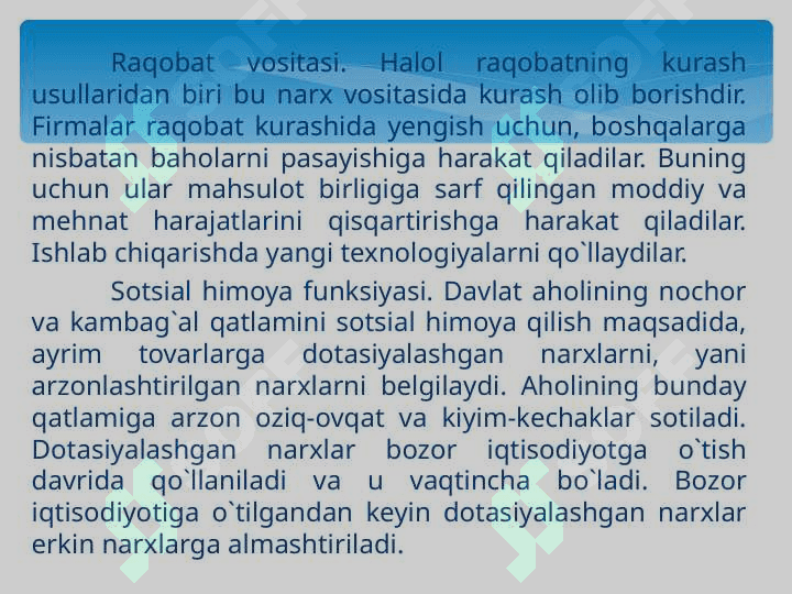 RAQOBAT VA NARXLARNING SHAKLLANISHI 5