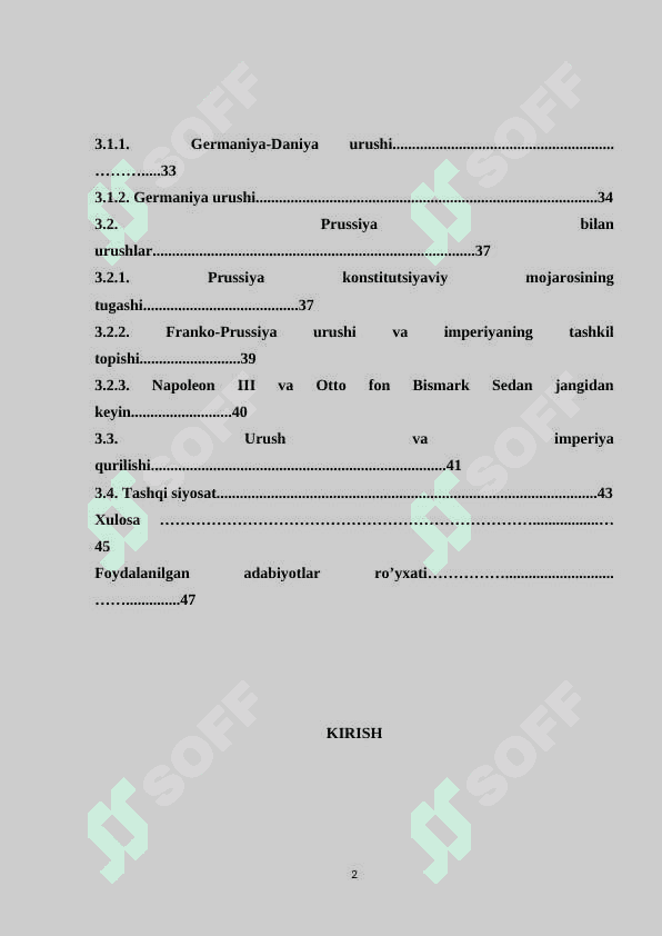 Germaniya davlatlarining birlashishi, otto fon bismark faoliyati 2