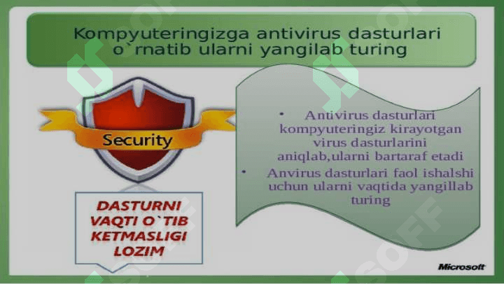 ANTIVIRUS DASTURIY VOSITALARI 3