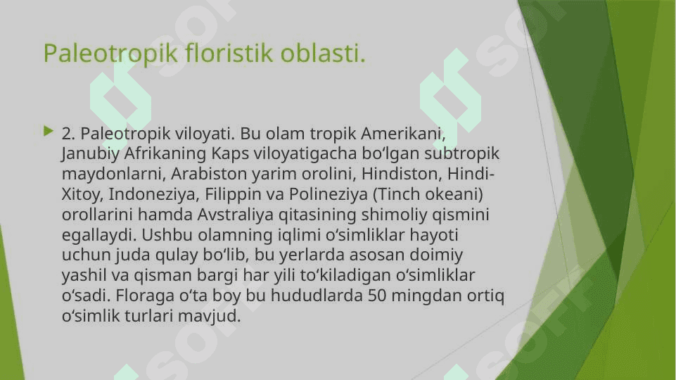Xushbo‘y va ziravor o‘simliklarni A.L.Taxtadjanning floristik oblastlari bo‘yicha taqsimlash. 8