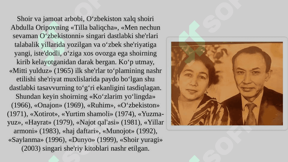 Abdulla Oripov hayoti va ijodi: “Sevgisiz odam” she’ri tahlili 3