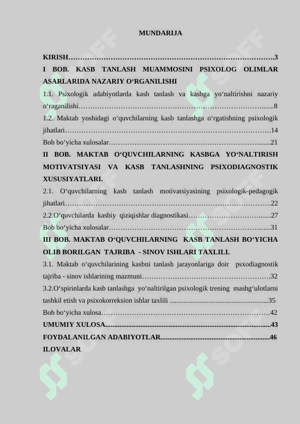Maktab o‘quvchilarining kasb tanlash jarayonlari psixodiagnostikasi 2