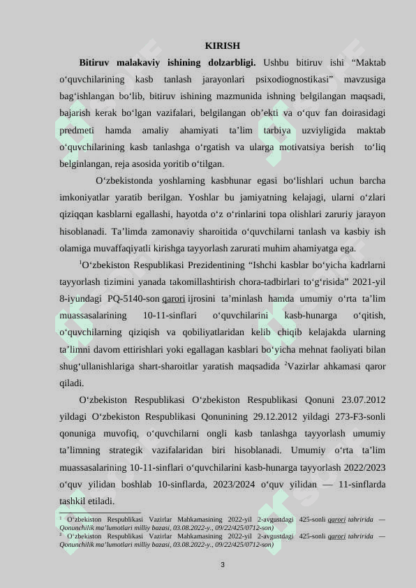 Maktab o‘quvchilarining kasb tanlash jarayonlari psixodiagnostikasi 3