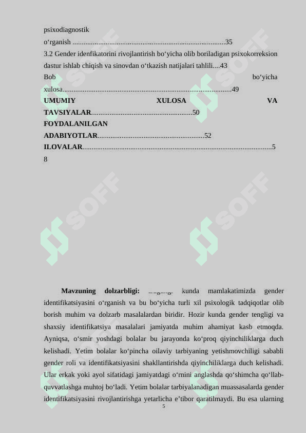 O‘smir yoshdagi yetim bolalarda gender idenfikatorini rivojlantirish 5