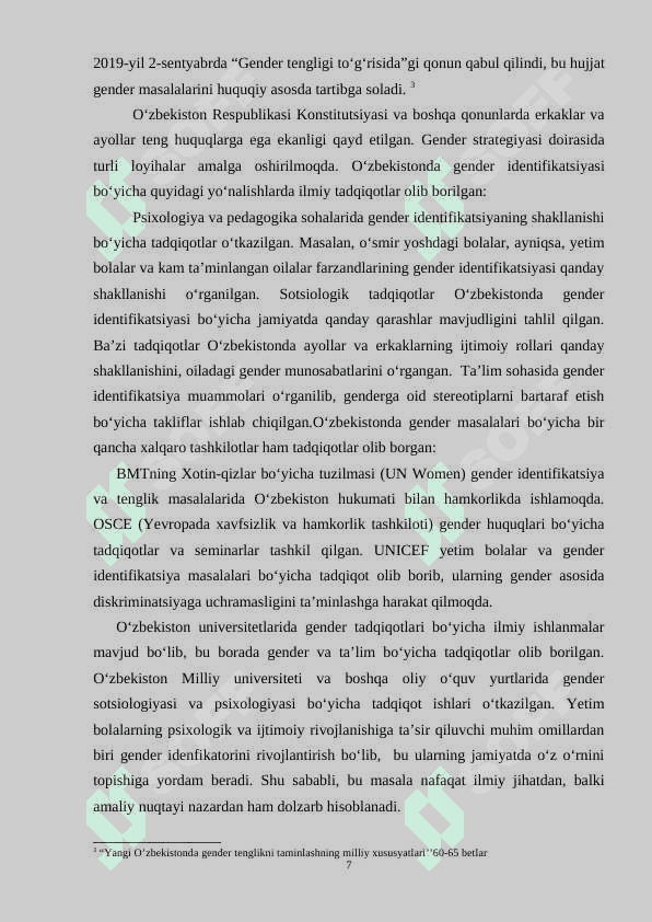 O‘smir yoshdagi yetim bolalarda gender idenfikatorini rivojlantirish 7