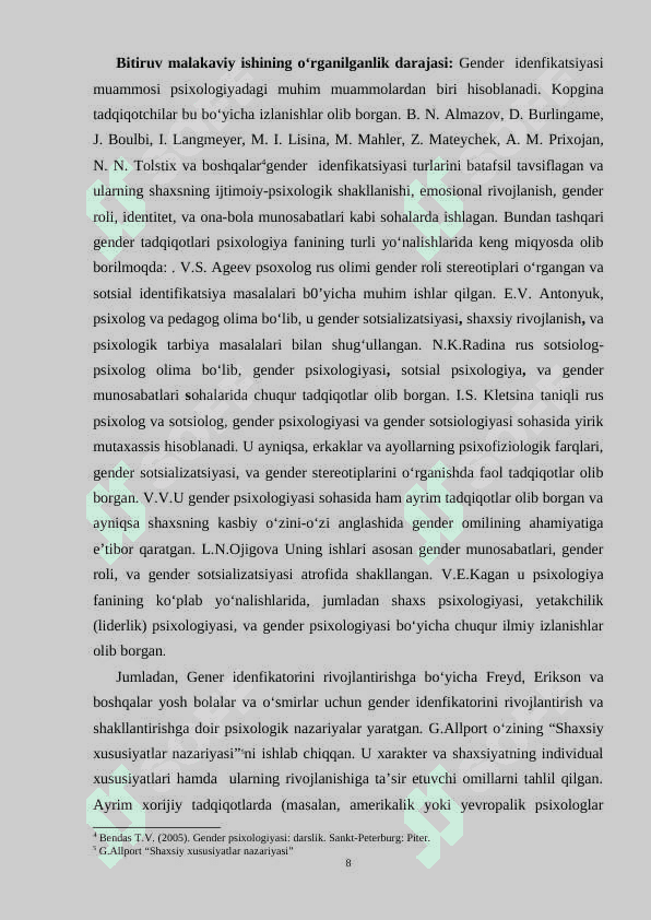 O‘smir yoshdagi yetim bolalarda gender idenfikatorini rivojlantirish 8