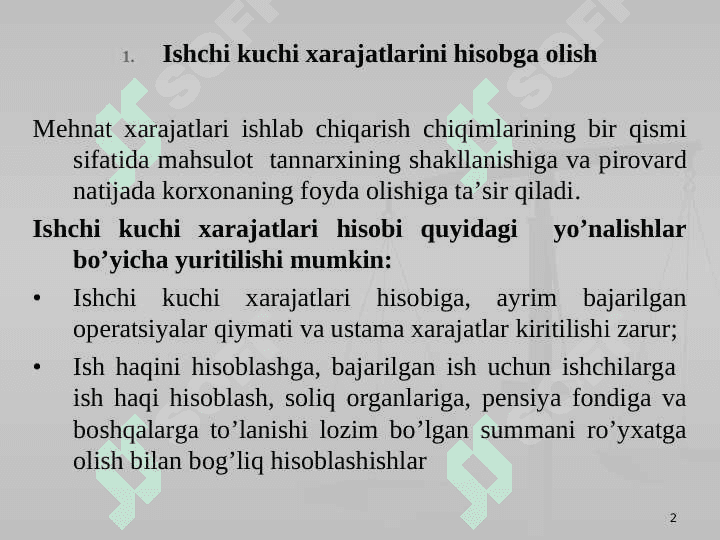 MEHNAT XARAJATLARI HISOBI 2