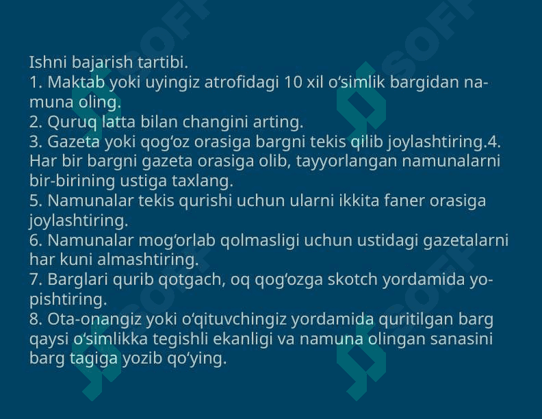 Biologiyadan sinfdan tashqari mashg'ulot ishlanmasini loyihalash 3