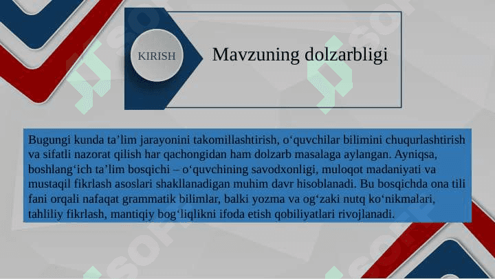 Boshlang‘ich sinf o‘quvchilarini ona tilidan bilimlarini tekshirish usullari 3