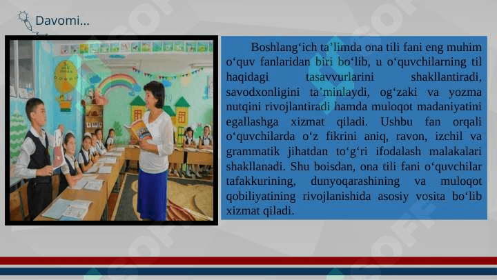 Boshlang‘ich sinf o‘quvchilarini ona tilidan bilimlarini tekshirish usullari 5