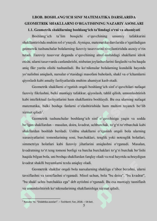 Boshlangʻich sinf matematika darslarida geometrik shakllarni oʻrgatish metodikasi 5