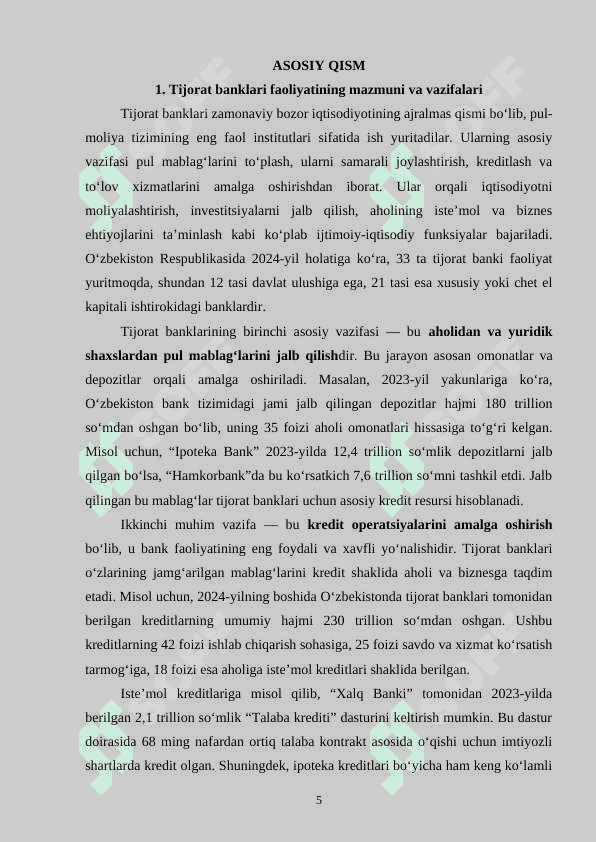 Tijorat banklarining kredit operatsiyalari 5