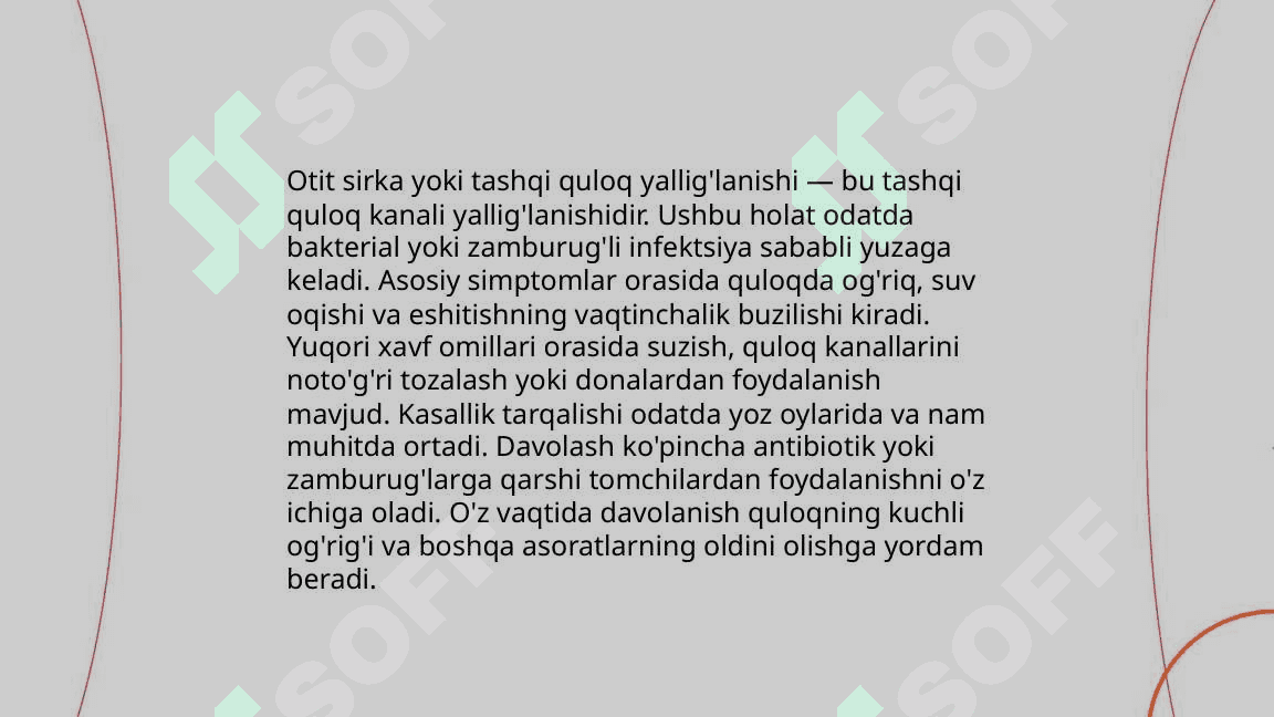 Tashqi quloq faoliyati. Tashqi quloq kasalliklari. O'rta quloq faoliyati,O'rta quloq kasalliklari Ichki quloq faoliyati Ichki quloq kasalliklari 5