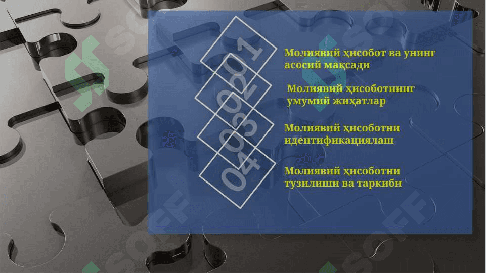 МОЛИЯВИЙ ҲИСОБОТНИ ХАЛҚАРО СТАНДАРТЛАР АСОСИДА ТУЗИШ 2