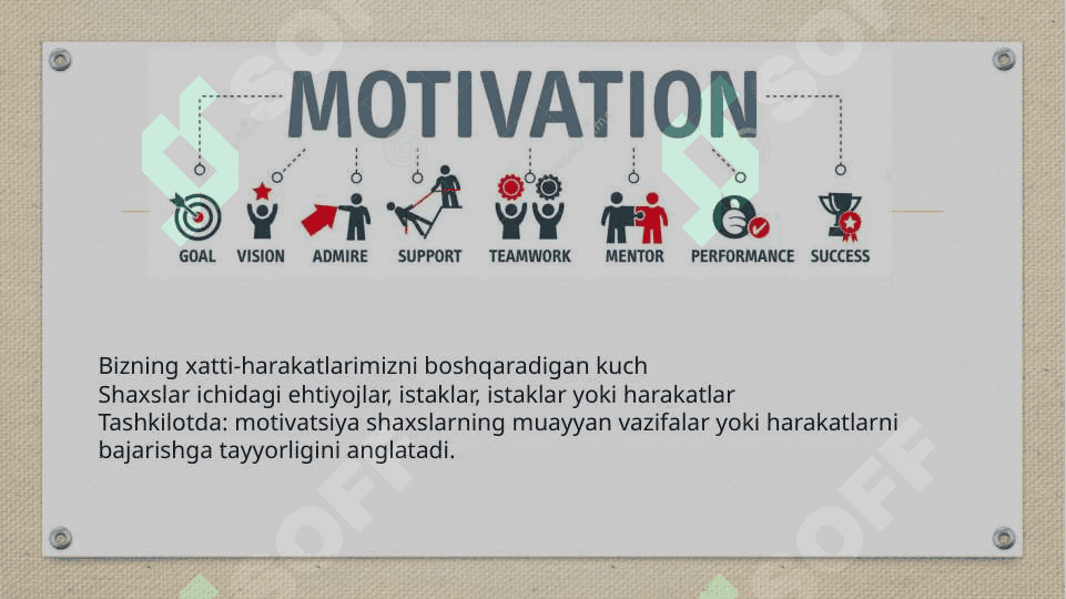 Shaxslar va guruhlarga motivatsiya berish 2