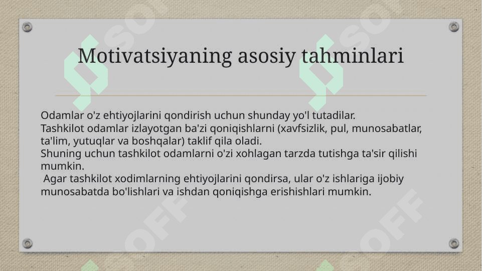 Shaxslar va guruhlarga motivatsiya berish 4