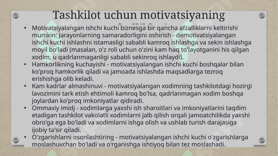 Shaxslar va guruhlarga motivatsiya berish 5