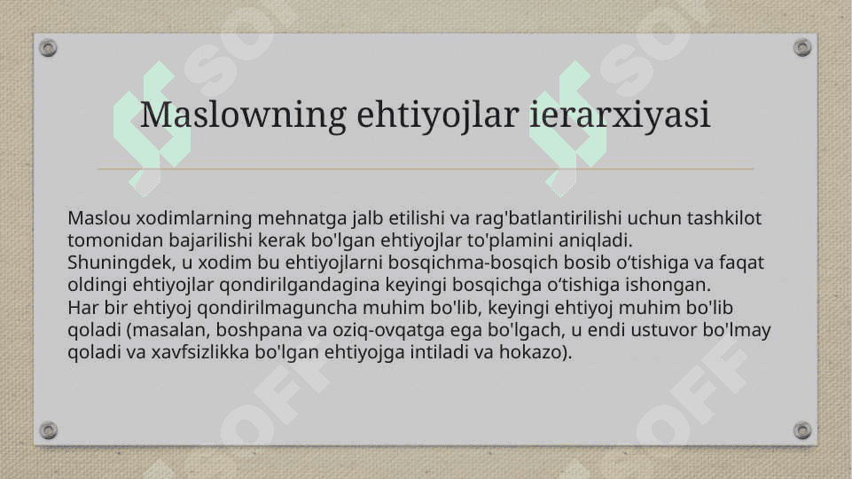 Shaxslar va guruhlarga motivatsiya berish 6