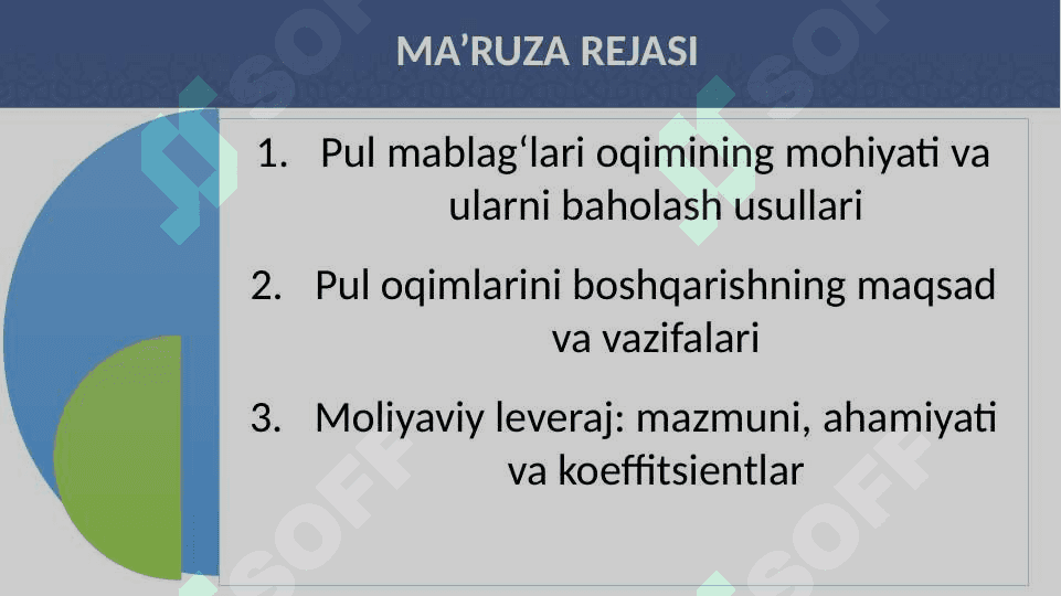 Pul oqimlarini boshqarish 2