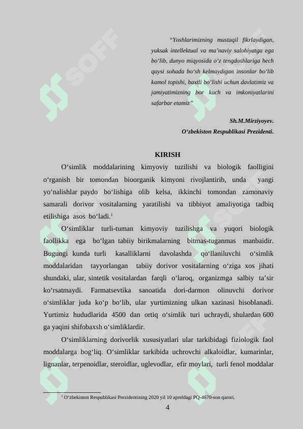 Makajo’xori popugining kimyoviy tarkibini o’rganish disertatsiya 4