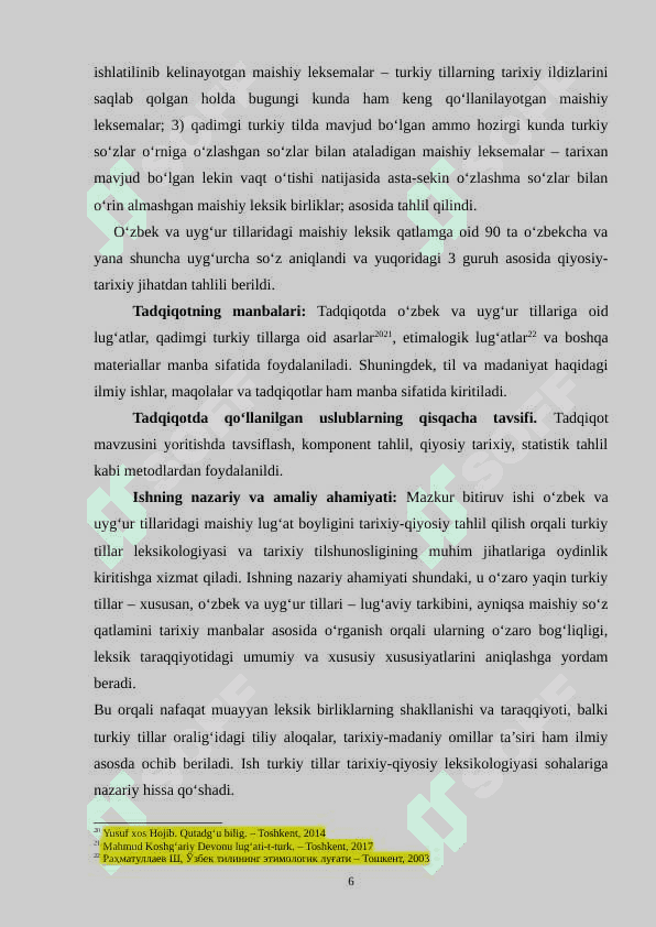 O‘zbek va uyg‘ur tillaridagi maishiy leksikaning qiyosiy tahlili 6