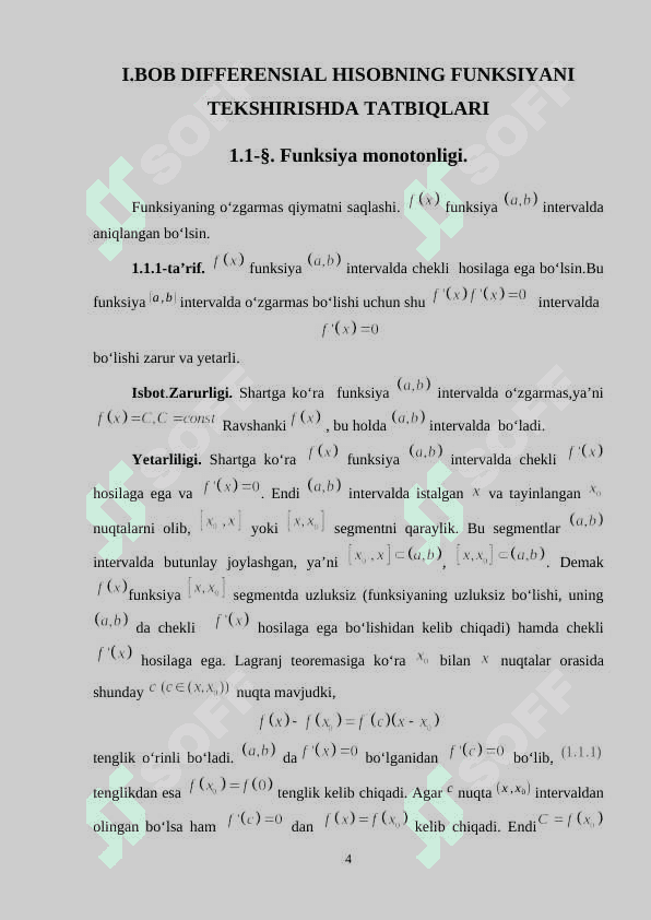 Differensial hisobning geometriyaga ba’zi tatbiqlari  kurs ishi 4