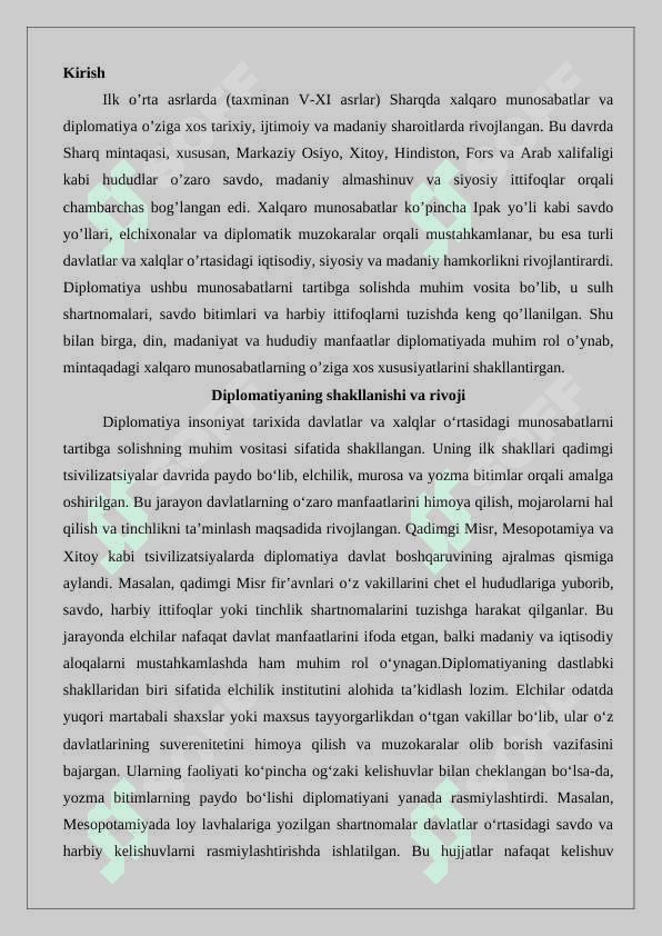 Ilk o‘rta asrlarda Sharqda xalqaro munosabatlar va diplomatiya 25 2