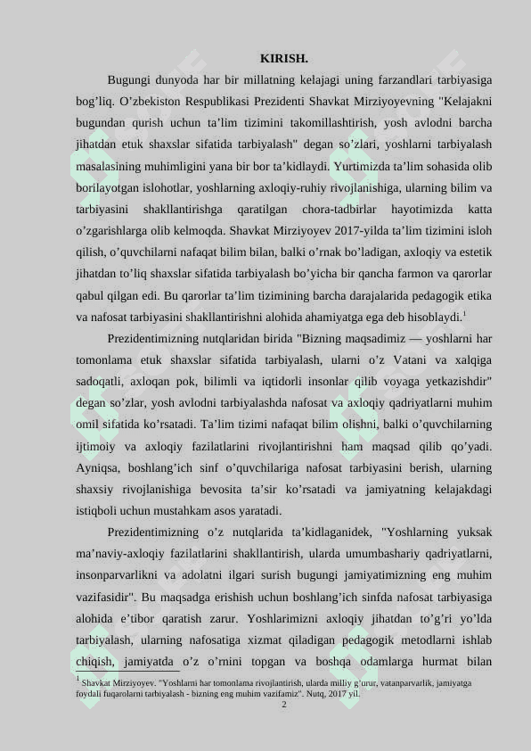 Boshlang’ich sinf o’quvchilariga nafosat tarbiyasini berishda pedagogik etika 2