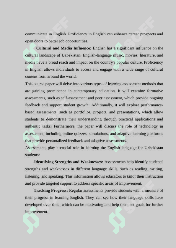 Types of learning assessment 3