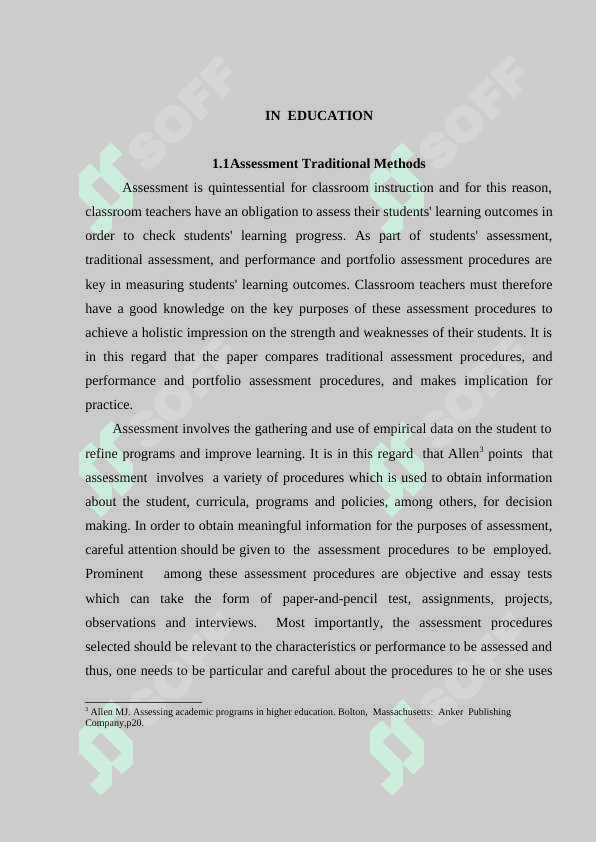 Types of learning assessment 7