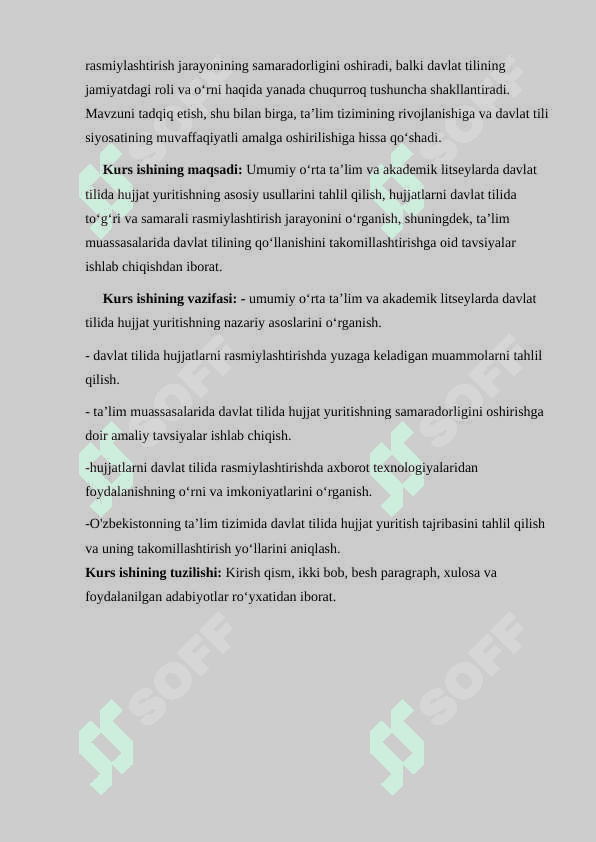 Umumiy o’rta ta’lim hamda akademik litseylarda davlat tilida ish yuritishga oid hujjatlar bilan ishlash usullari 4