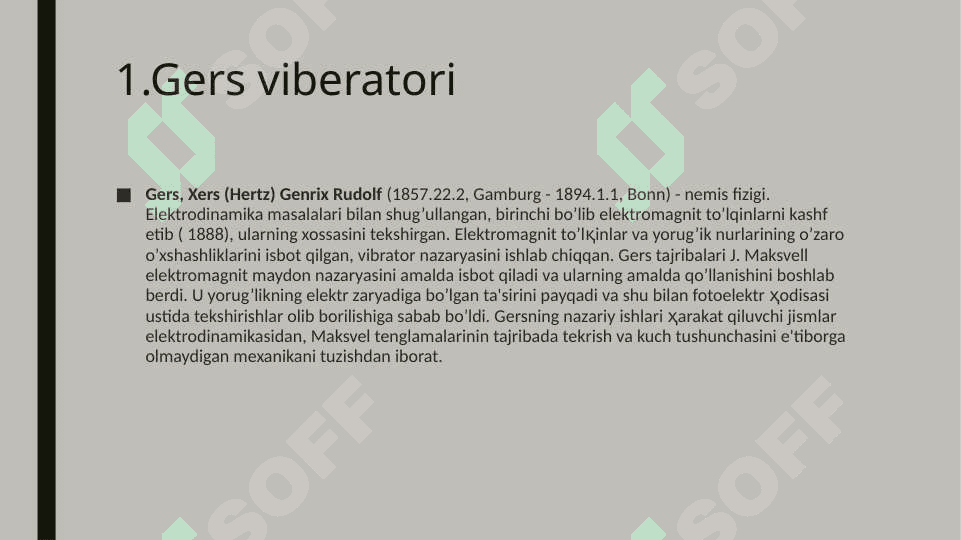 Gers viberatori Yorug’lik interferensiyasini kuzatish usullari 2