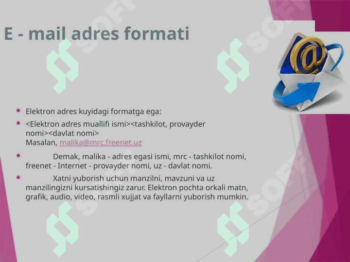 Elektron pochta orqali turli axborotlarni joʻnatish va qabul qilish 5