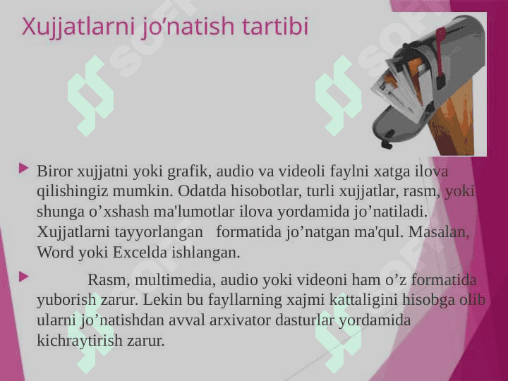 Elektron pochta orqali turli axborotlarni joʻnatish va qabul qilish 8