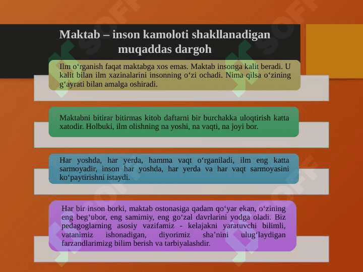 Ilm maskani katta hayot maktabi! 8