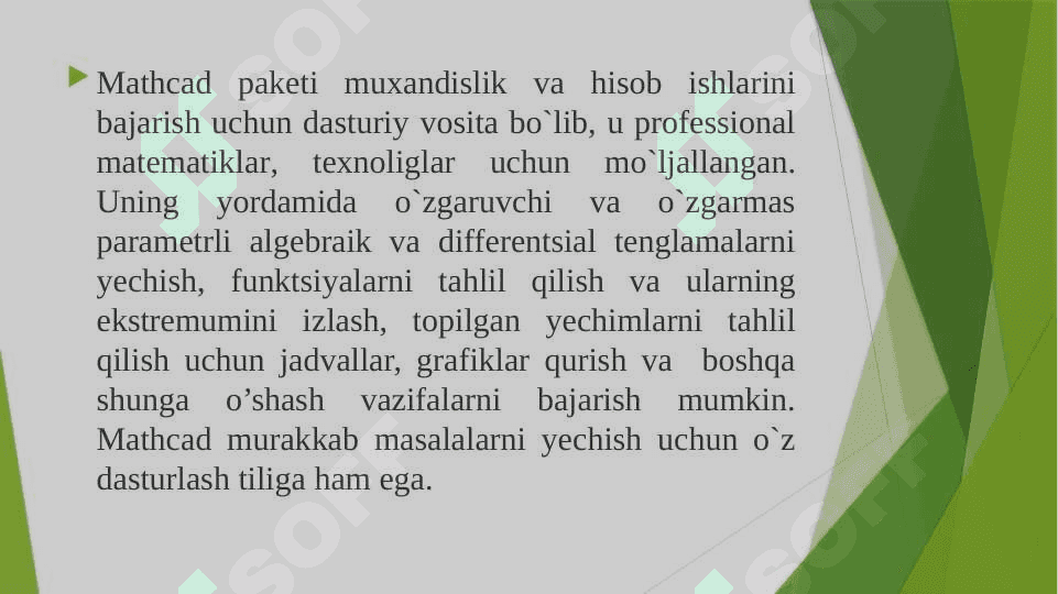 Matematik modellashtirish, sonli tahlil usullarini tizimlarda amalga oshirish. Hisobli experiment. 8