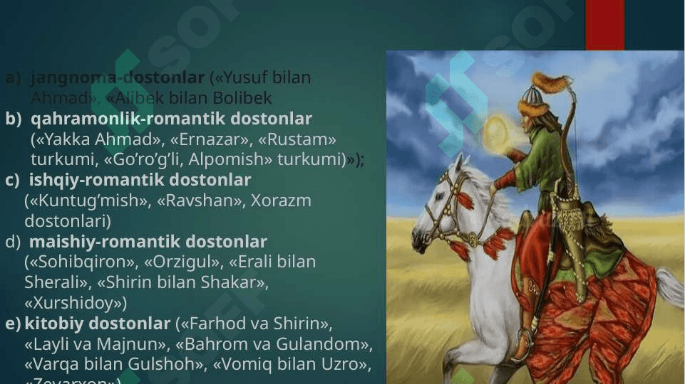 Doston janri uning amaliy xususiyatlari 8
