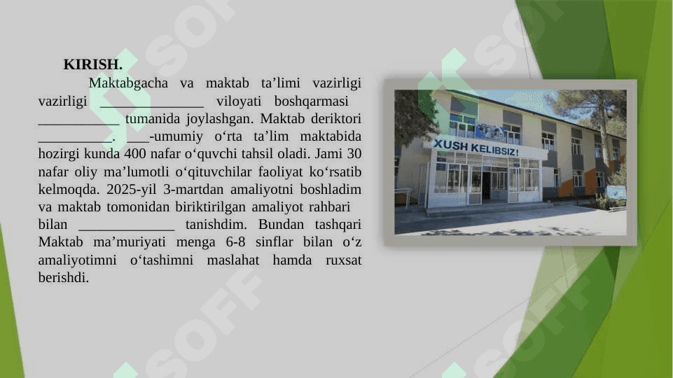 Amaliyot hisoboti 3