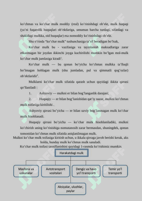 Ko'char mulkning ko'rsatkichlari 8