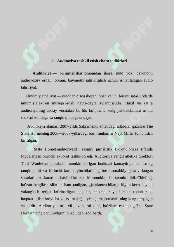 Auditoriyaga xabarni yetkazish metod va usullari 5