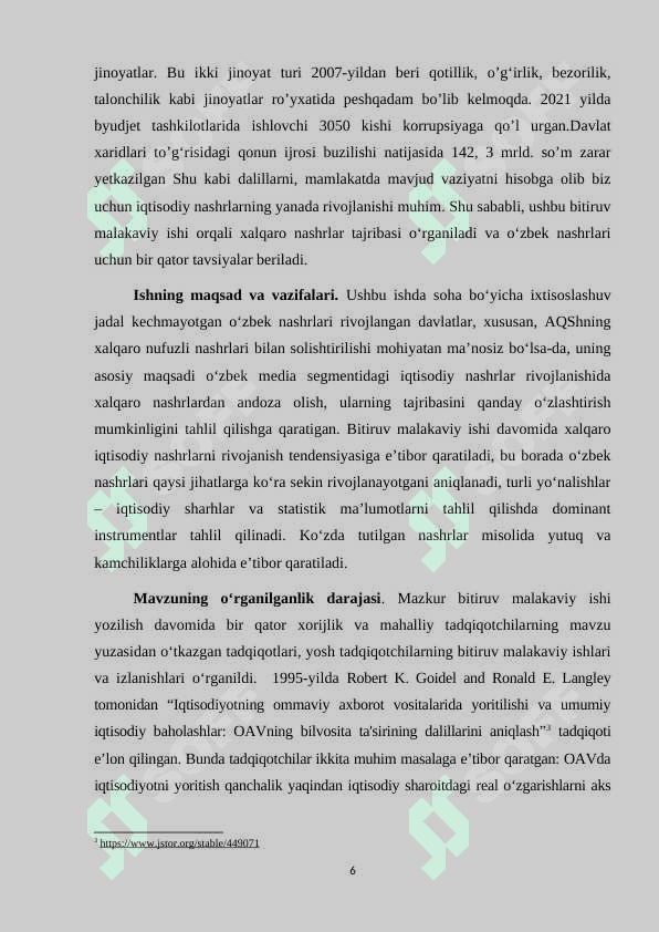 Xalqaro va o‘zbek elektron ommaviy axborot vositalarida – Financial Times, Bloomberg, Spot.uz, Review.uz misolida iqtisodiy mavzularning yoritilishi 6