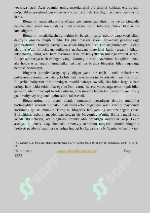 INTERNET JURNALISTIKASINING YANGI YO‘NALISHI - BLOGERLIK FAOLIYATI 3