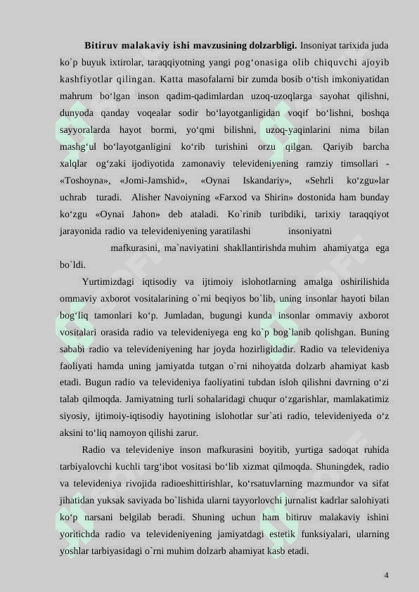 JAMIYAT TARAQQIYOTIDA RADIO VA TELEVIDENIYENI TUTGAN O‘RNI 4