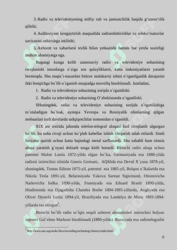 JAMIYAT TARAQQIYOTIDA RADIO VA TELEVIDENIYENI TUTGAN O‘RNI 6