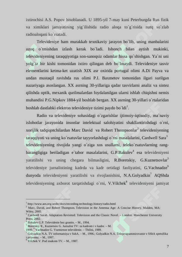 JAMIYAT TARAQQIYOTIDA RADIO VA TELEVIDENIYENI TUTGAN O‘RNI 7